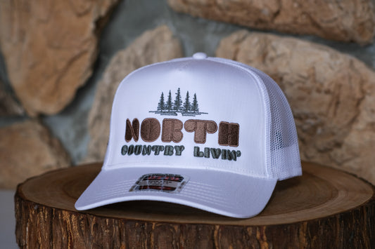 Adirondack Mountains Mesh Backing Trucker Snapback Cap