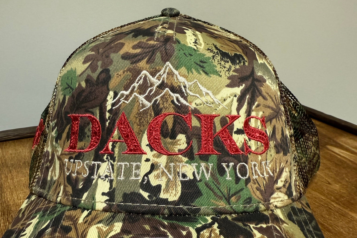Adirondack Mountains Mesh Backing Trucker Snapback Cap
