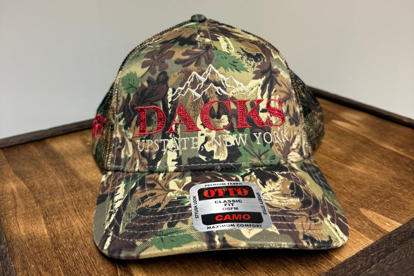 Adirondack Mountains Mesh Backing Trucker Snapback Cap