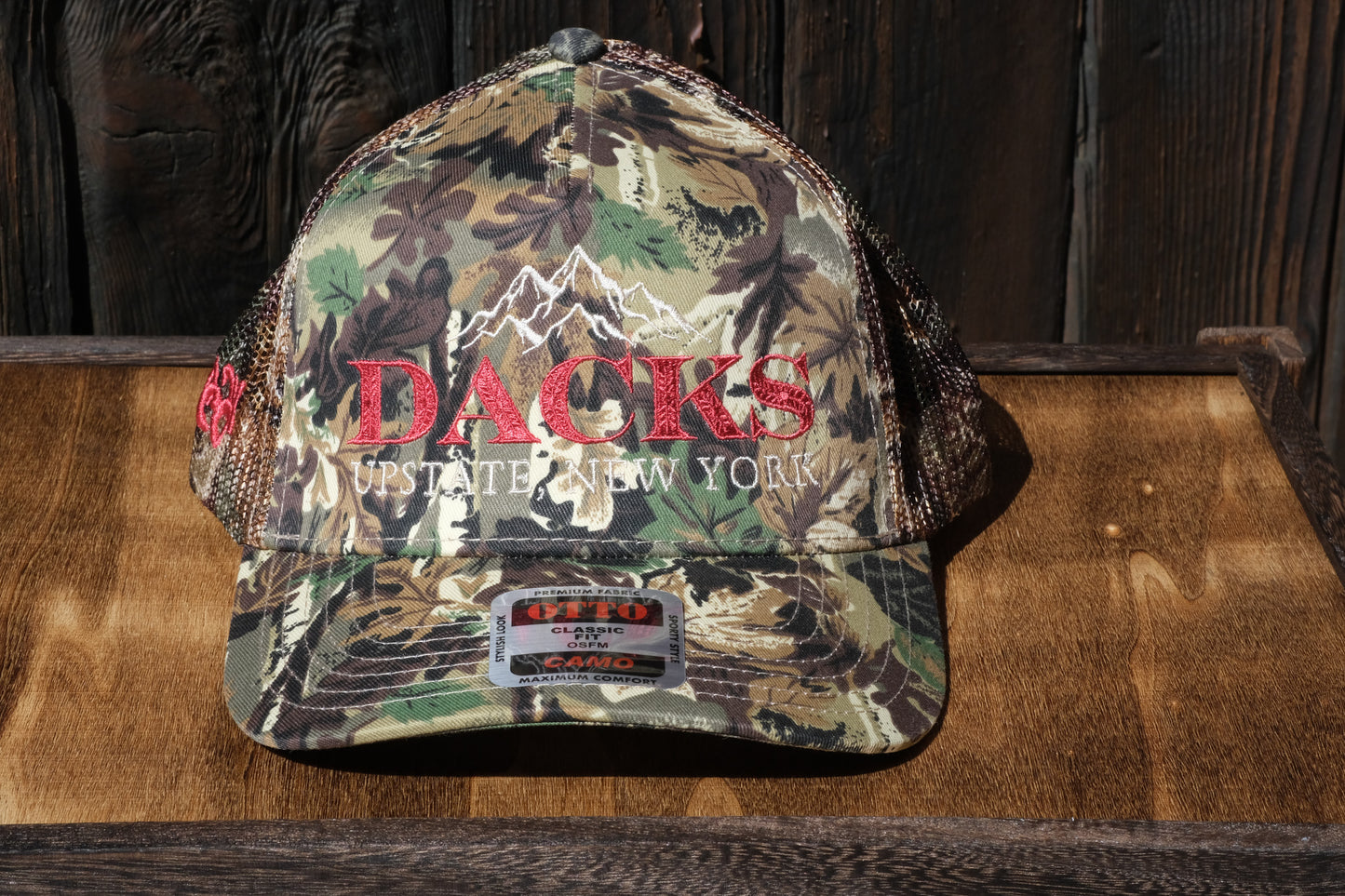 Adirondack Mountains Mesh Backing Trucker Snapback Cap