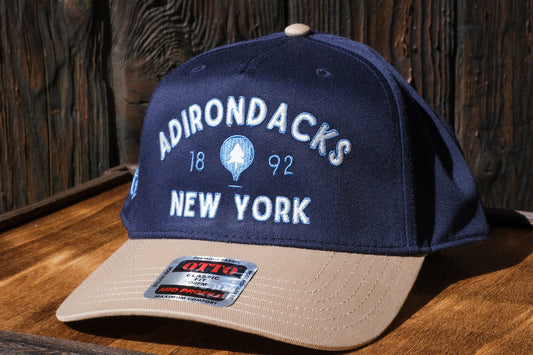 Adirondack Mountains Vintage Style Trucker Snapback Cap