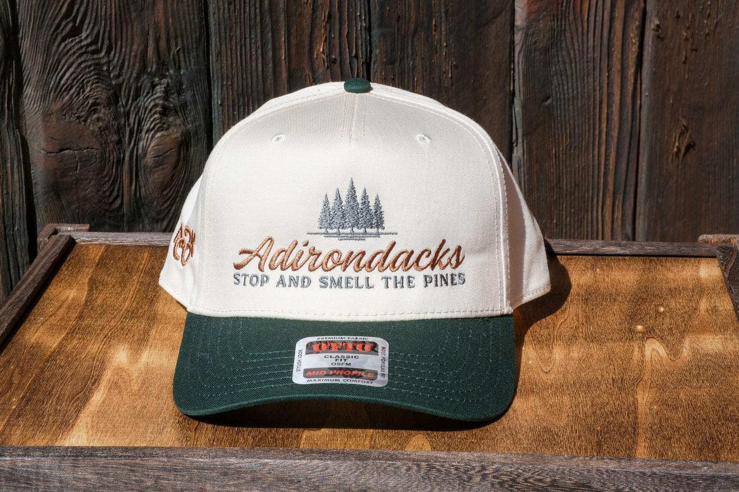 Adirondack Mountains Vintage Style Trucker Snapback Cap