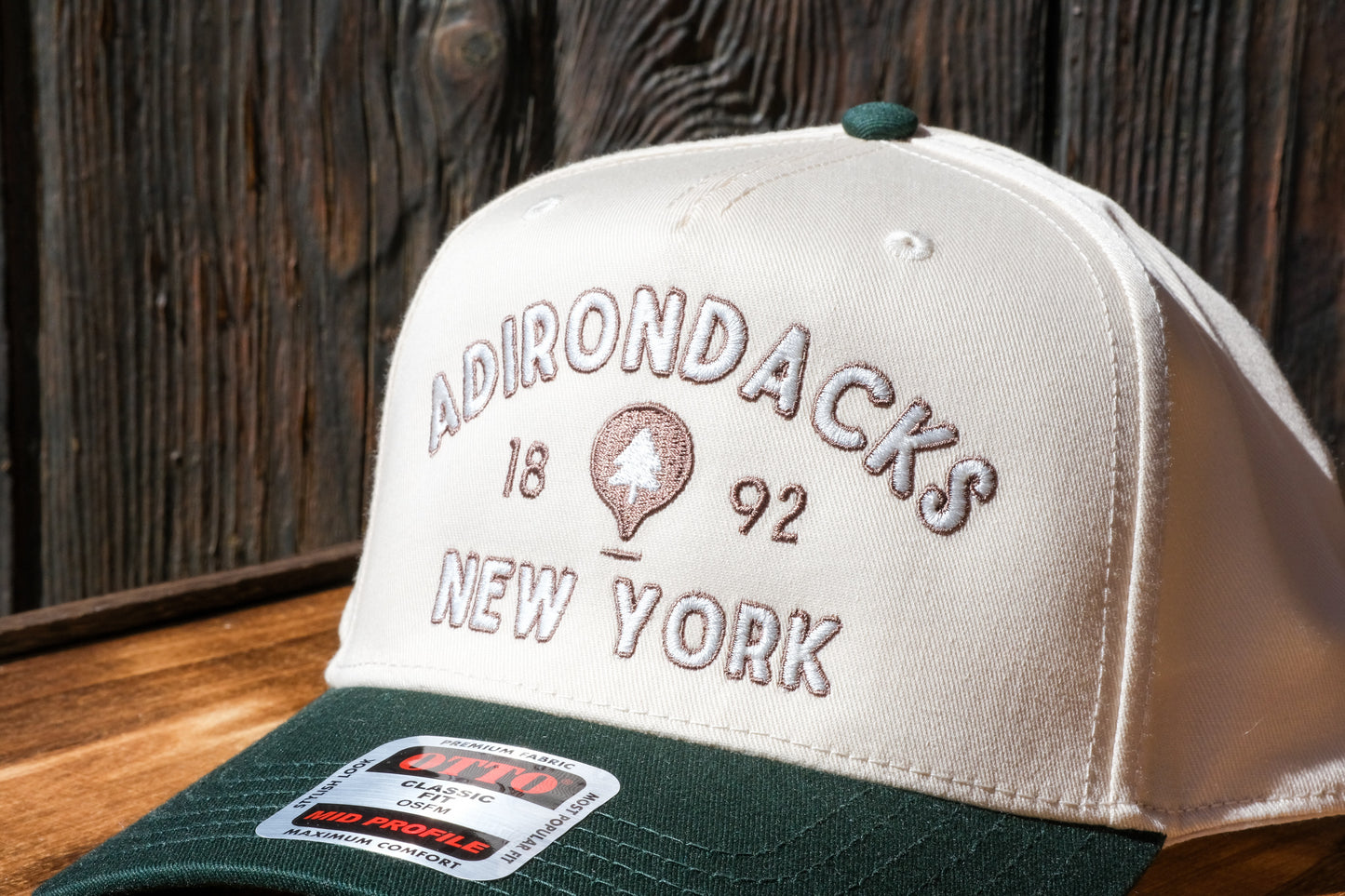 Adirondack Mountains Vintage Style Trucker Snapback Cap