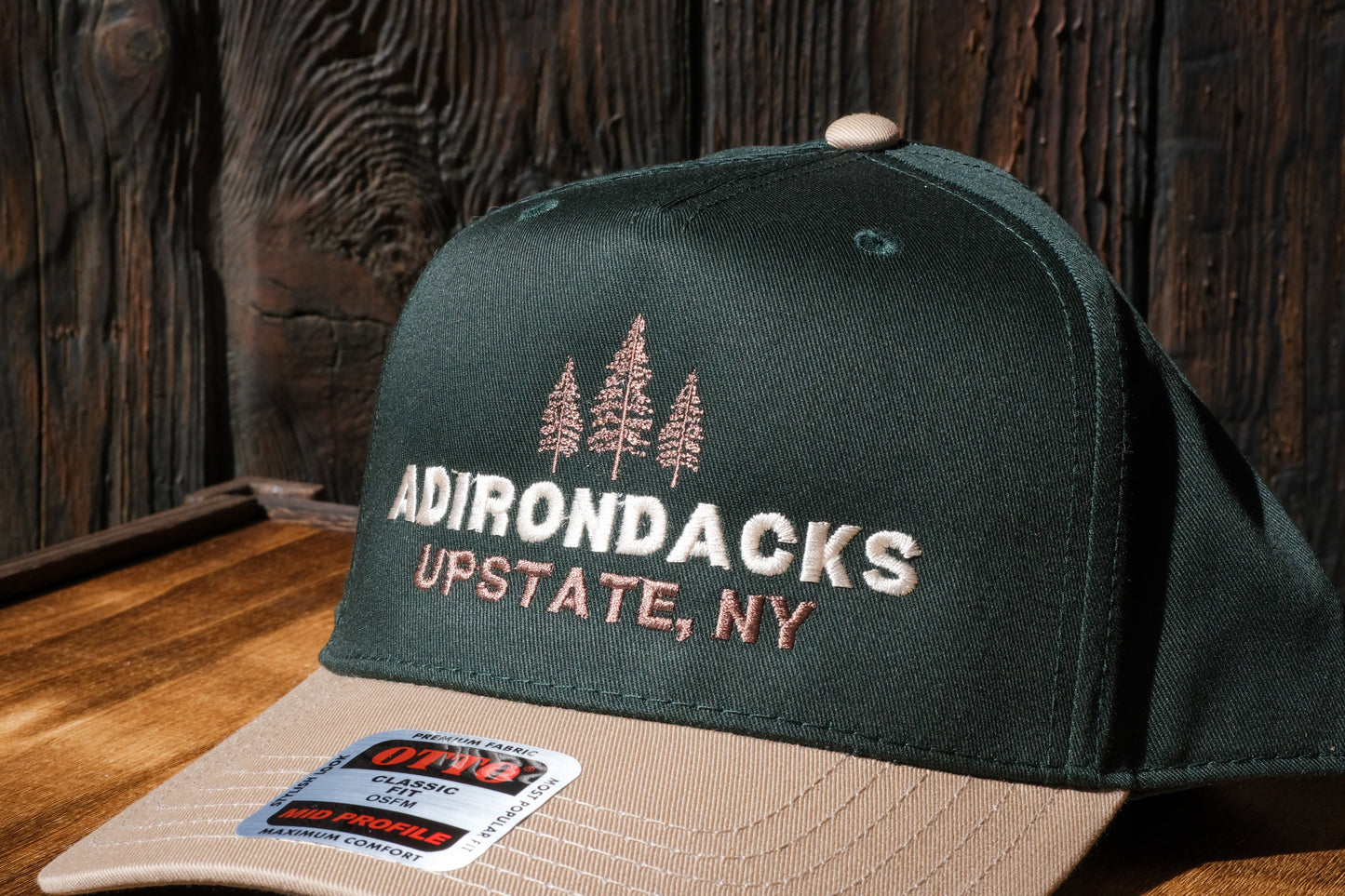 Adirondack Mountains Vintage Style Trucker Snapback Cap