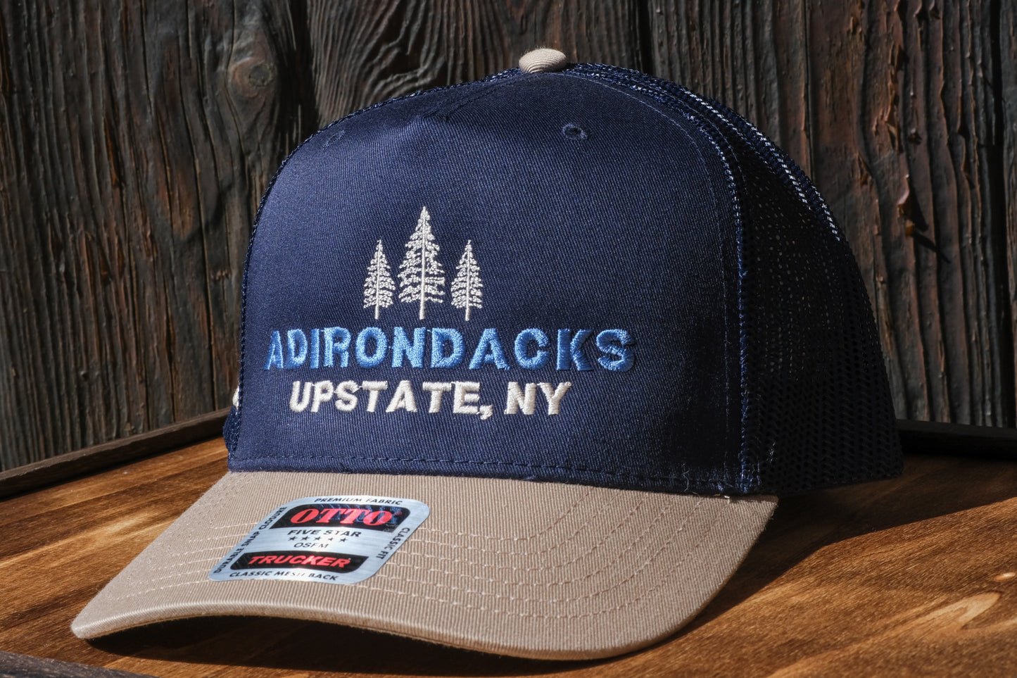 Adirondack Mountains Vintage Style Trucker Snapback Cap