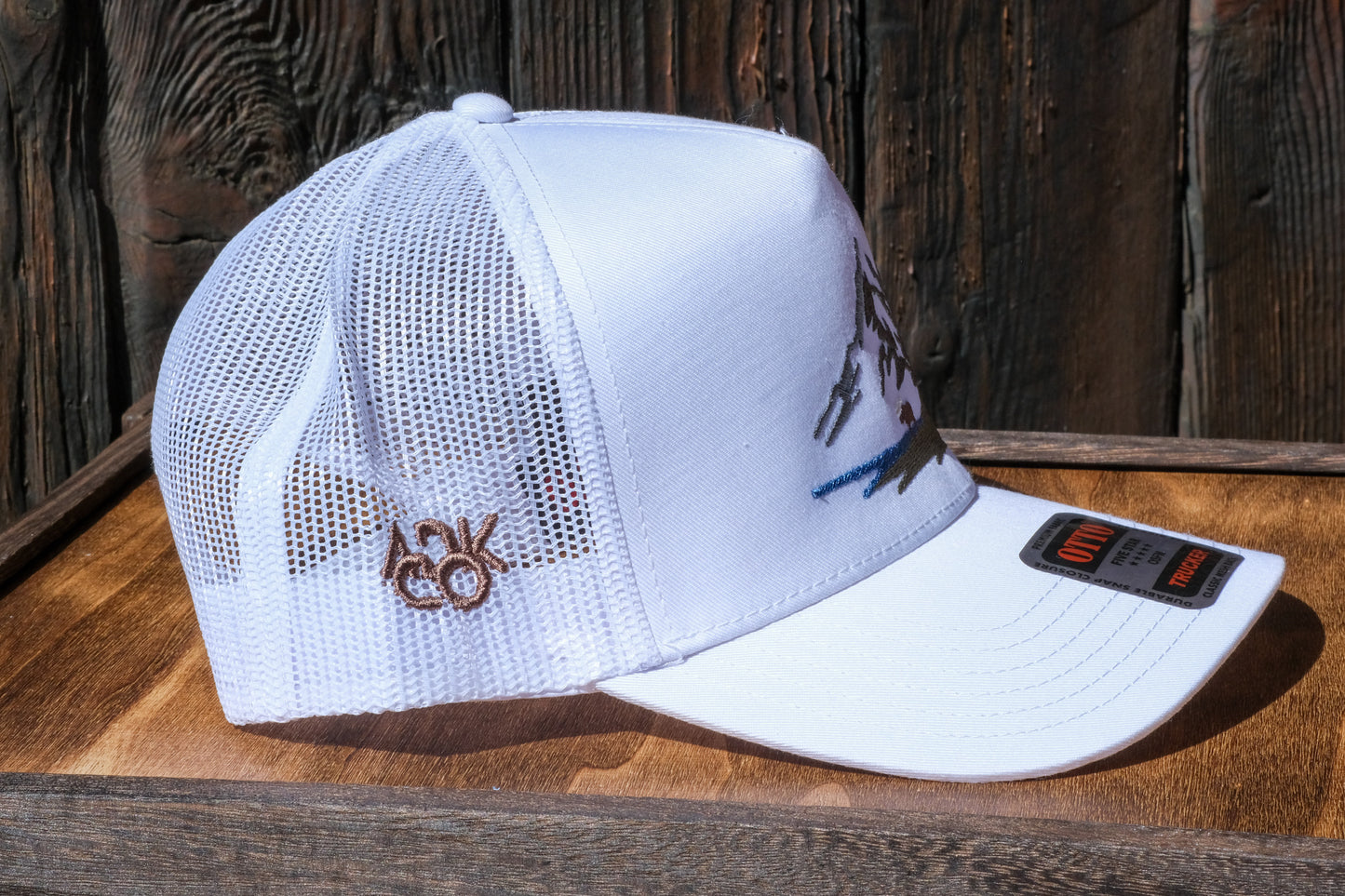 Adirondack Mountains Mesh Backing Trucker Snapback Cap