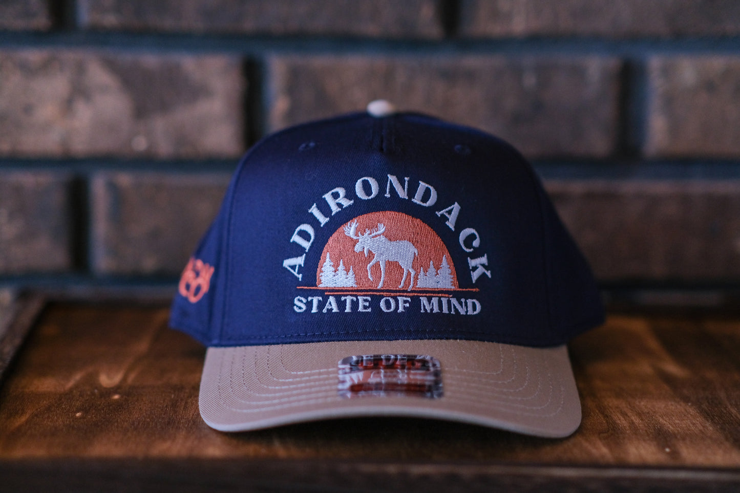 Adirondack Mountains Vintage Style Trucker Snapback Cap