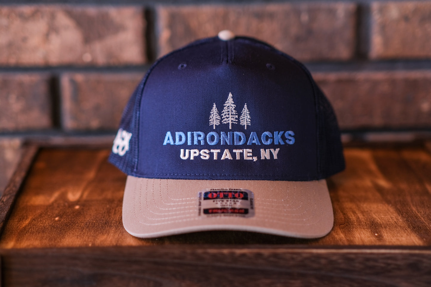 Adirondack Mountains Vintage Style Trucker Snapback Cap