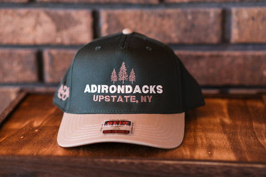 Adirondack Mountains Vintage Style Trucker Snapback Cap