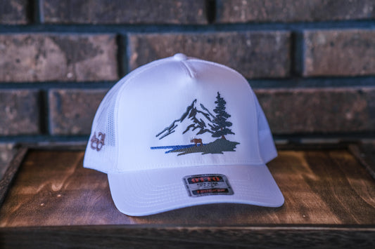 Adirondack Mountains Mesh Backing Trucker Snapback Cap