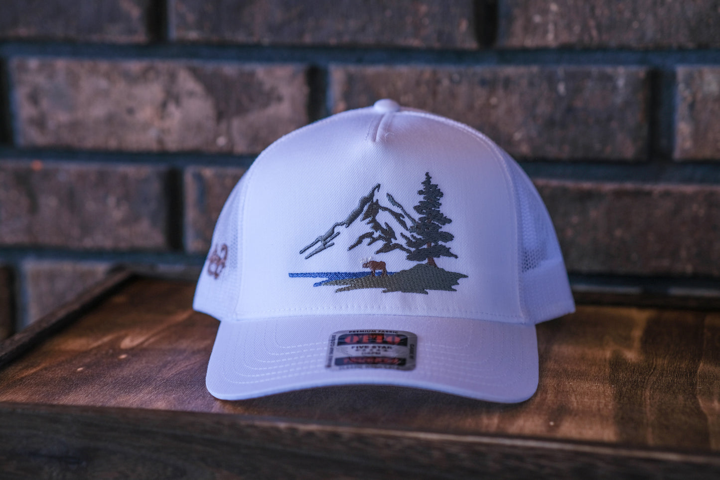 Adirondack Mountains Mesh Backing Trucker Snapback Cap
