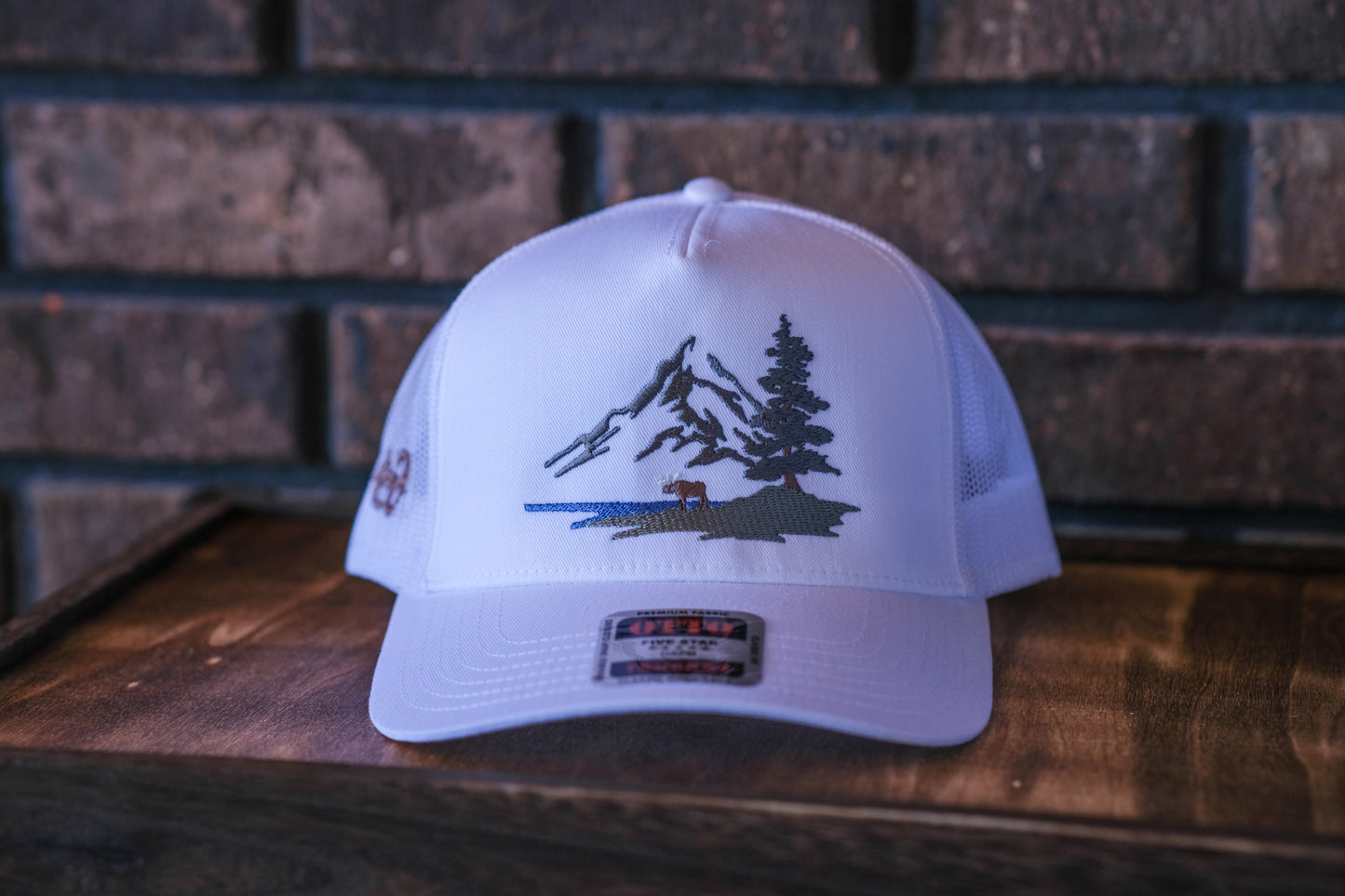 Adirondack Mountains Mesh Backing Trucker Snapback Cap