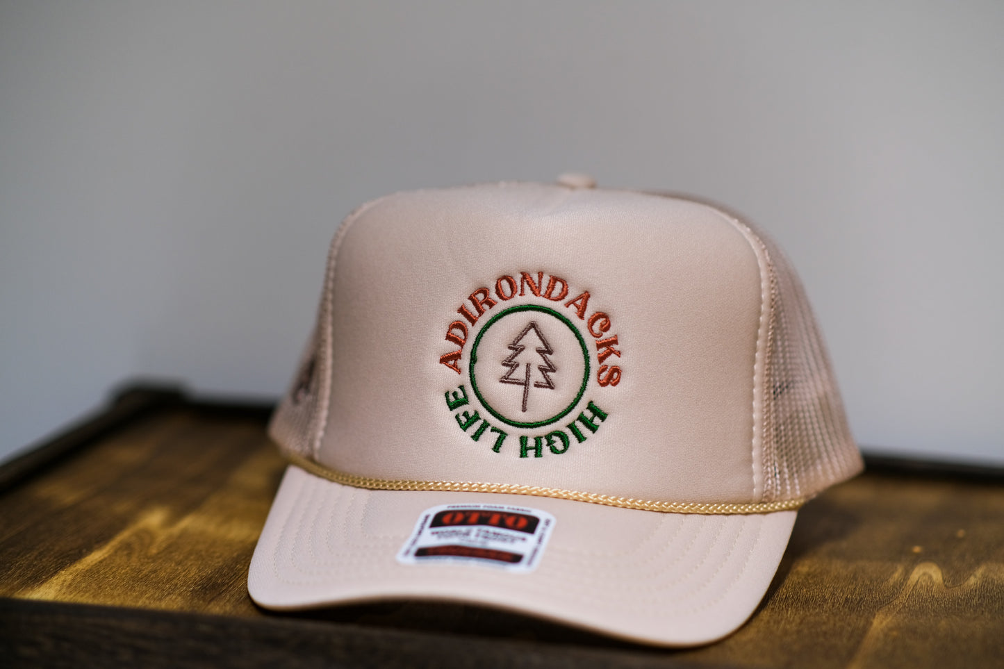 Adirondack Mountains Foam High Crown Golf Style Mesh Snapback Cap