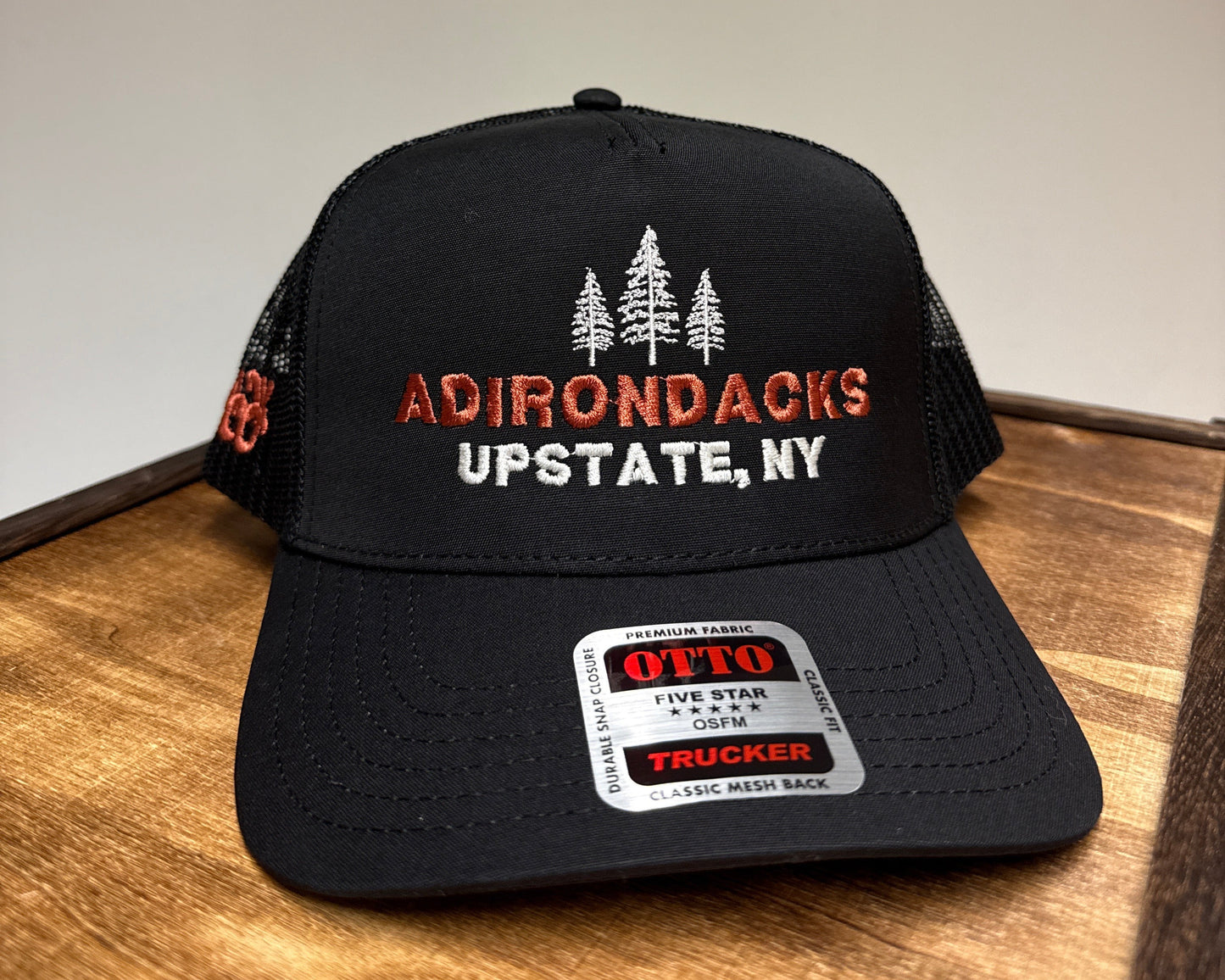Adirondack Mountains Mesh Backing Trucker Snapback Cap