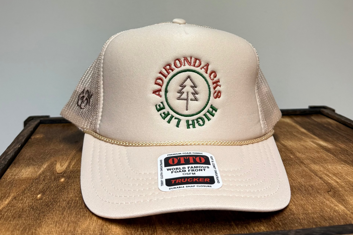 Adirondack Mountains Foam High Crown Golf Style Mesh Snapback Cap