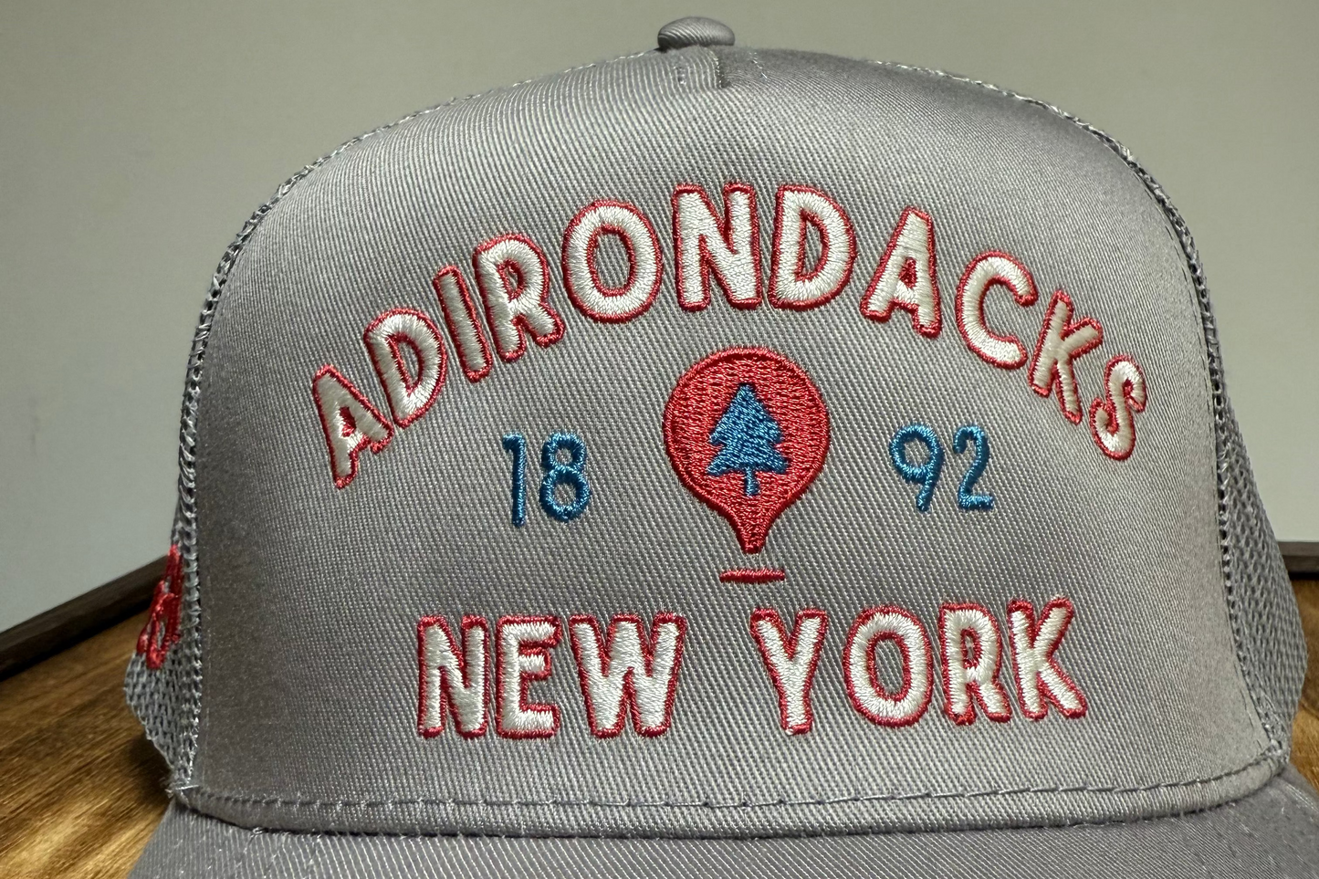 Adirondack Mountains Mesh Backing Trucker Snapback Cap