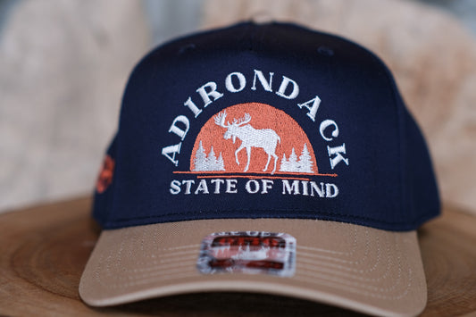 Adirondack Mountains Vintage Style Trucker Snapback Cap