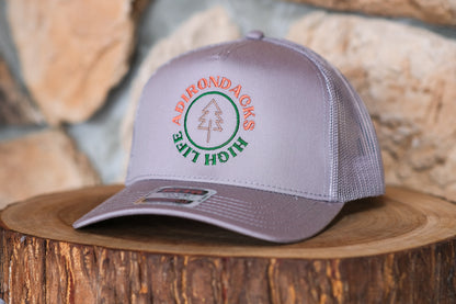 Adirondack Mountains Vintage Style Trucker Snapback Cap