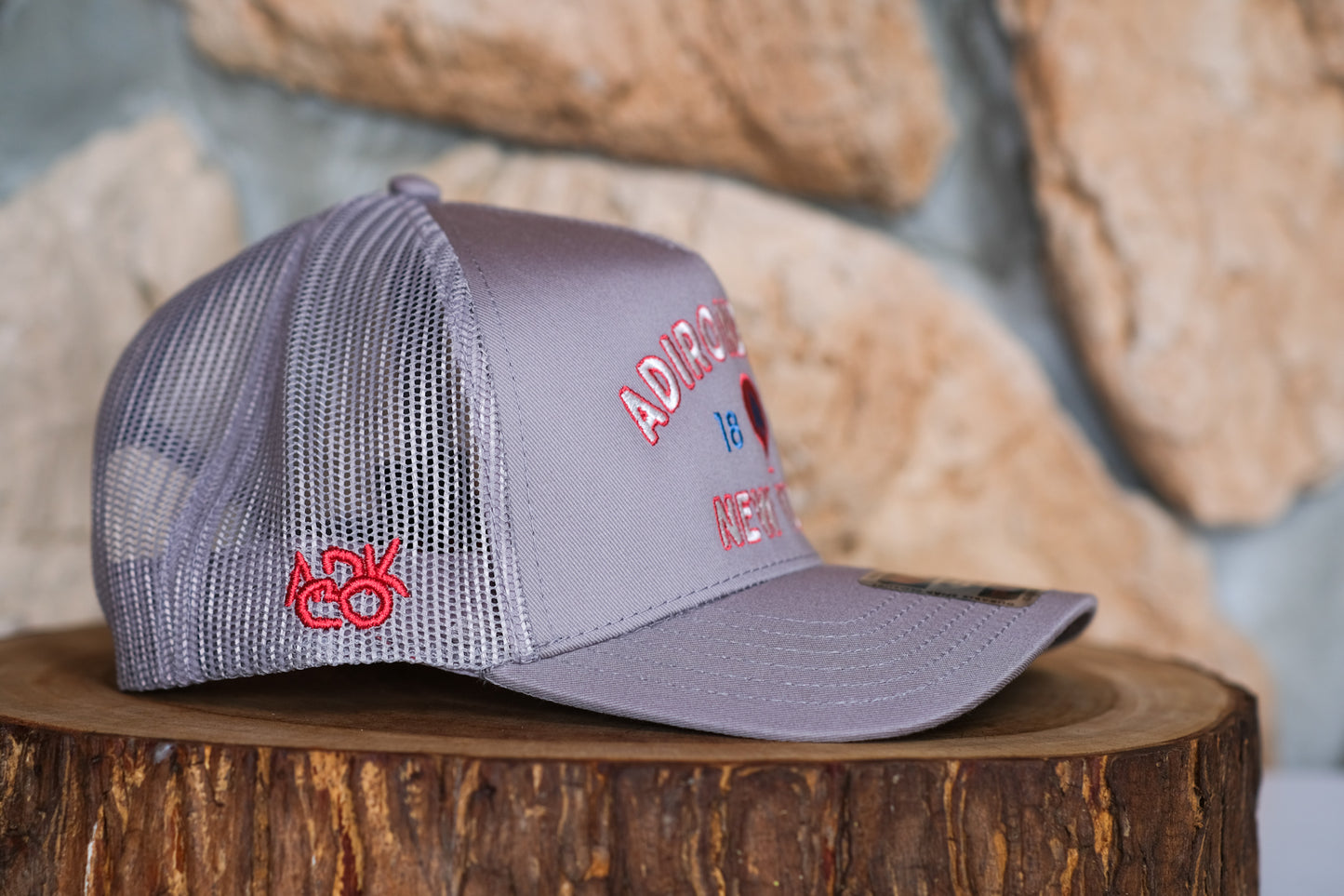 Adirondack Mountains Mesh Backing Trucker Snapback Cap