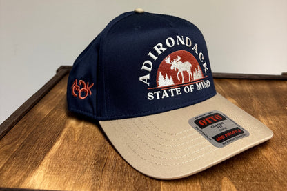 Adirondack Mountains Vintage Style Trucker Snapback Cap