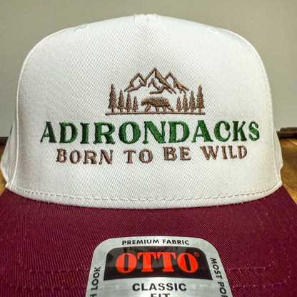 Adirondack Mountains Vintage Style Trucker Snapback Cap