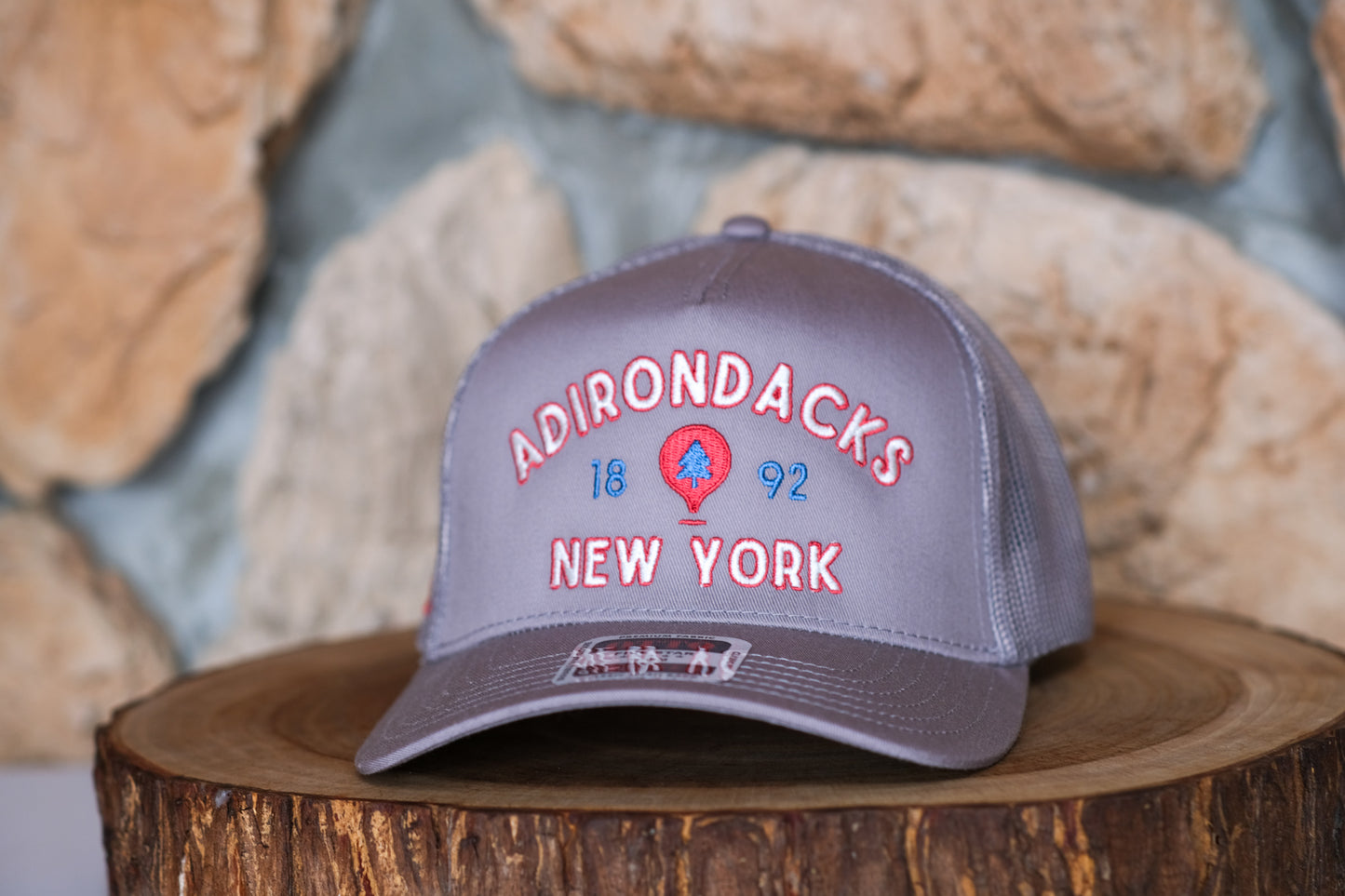 Adirondack Mountains Mesh Backing Trucker Snapback Cap