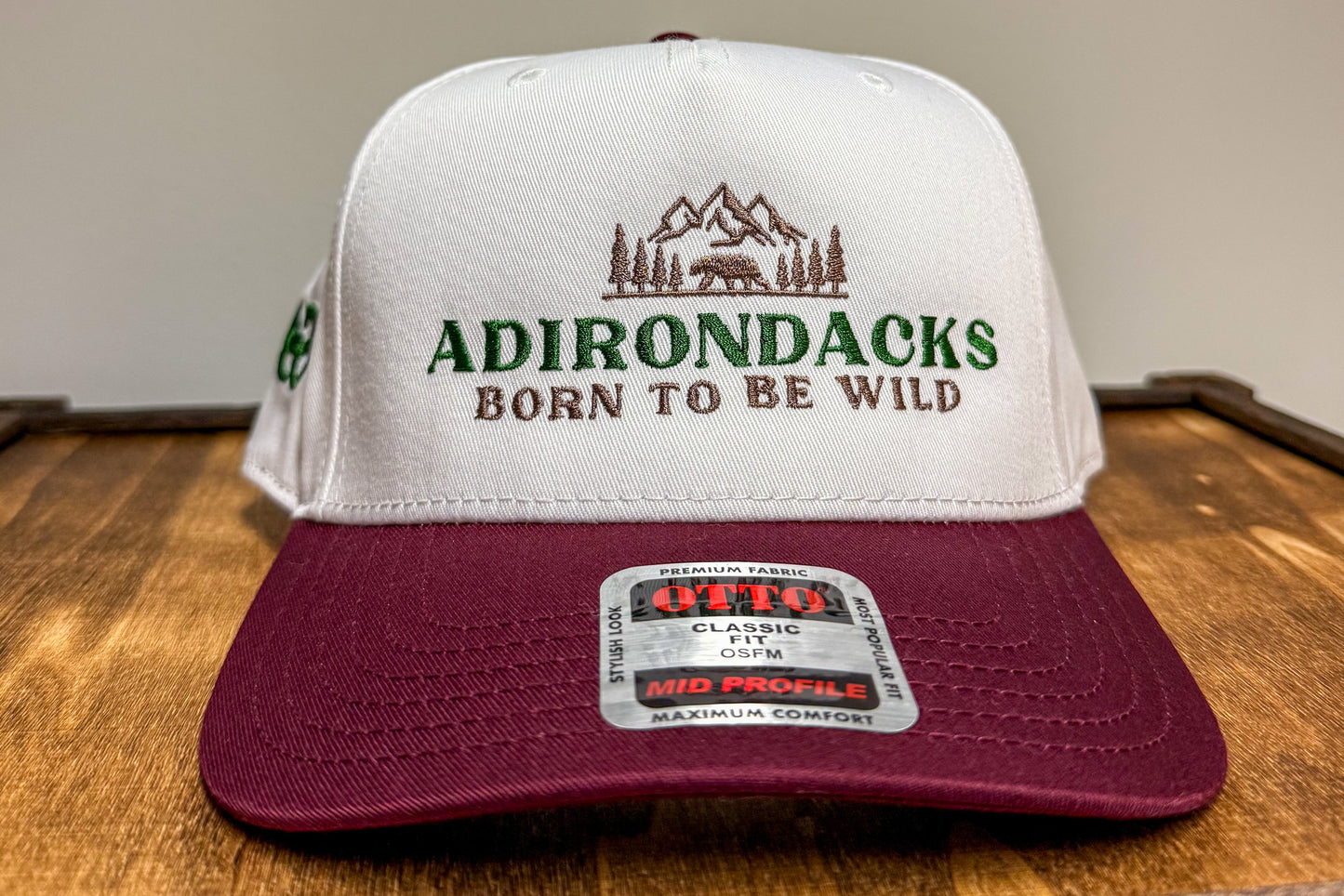 Adirondack Mountains Vintage Style Trucker Snapback Cap