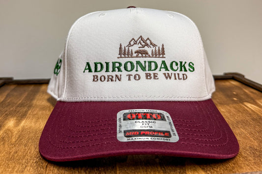 Adirondack Mountains Vintage Style Trucker Snapback Cap