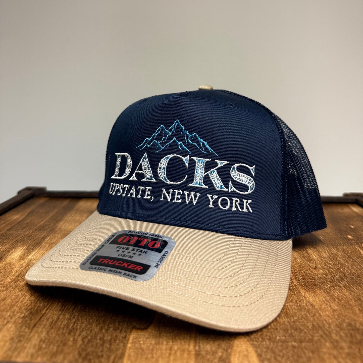 Adirondack Mountains Vintage Style Trucker Snapback Cap