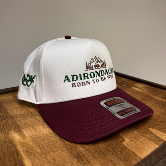 Adirondack Mountains Vintage Style Trucker Snapback Cap
