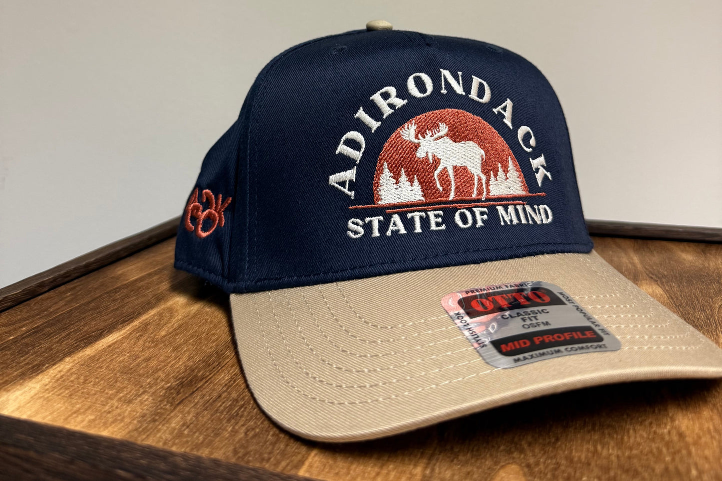 Adirondack Mountains Vintage Style Trucker Snapback Cap
