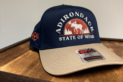 Adirondack Mountains Vintage Style Trucker Snapback Cap