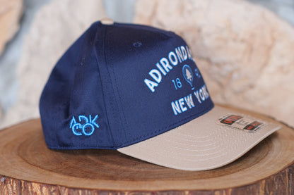 Adirondack Mountains Vintage Style Trucker Snapback Cap