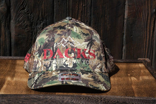 Adirondack Mountains Mesh Backing Trucker Snapback Cap