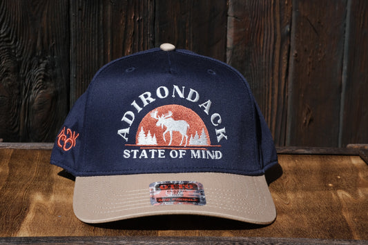 Adirondack Mountains Vintage Style Trucker Snapback Cap