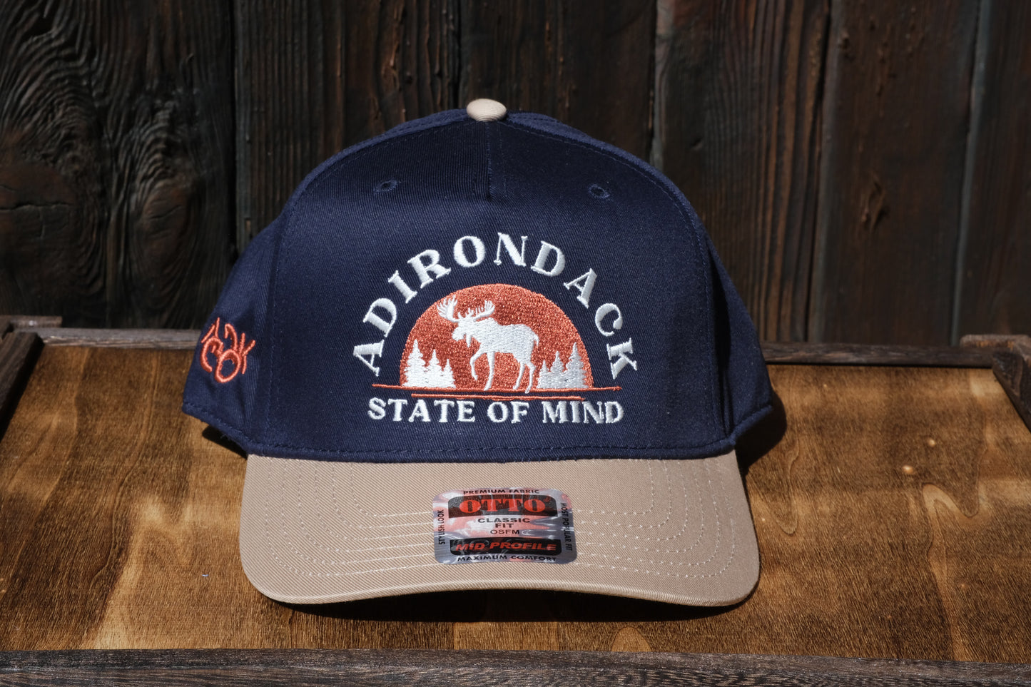 Adirondack Mountains Vintage Style Trucker Snapback Cap