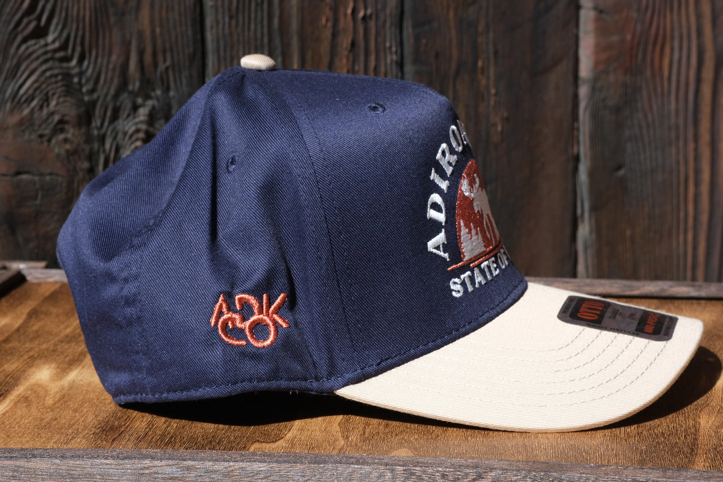 Adirondack Mountains Vintage Style Trucker Snapback Cap