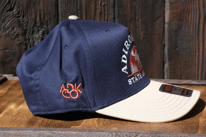 Adirondack Mountains Vintage Style Trucker Snapback Cap