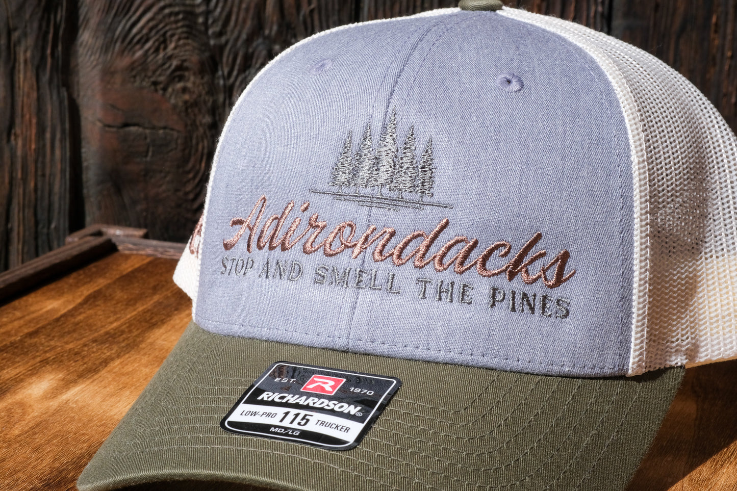 Adirondack Mountains Richardson Mesh Backing Trucker Snapback Cap