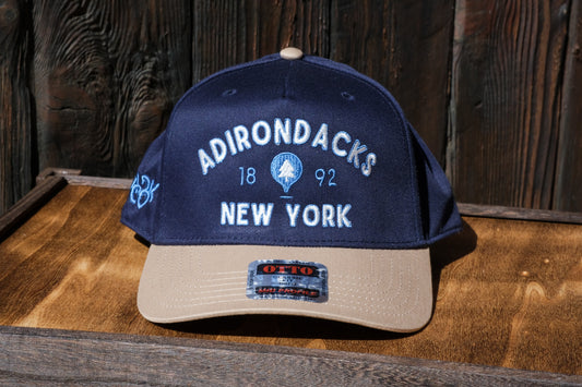 Adirondack Mountains Vintage Style Trucker Snapback Cap
