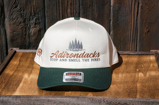 Adirondack Mountains Vintage Style Trucker Snapback Cap