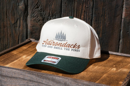 Adirondack Mountains Vintage Style Trucker Snapback Cap