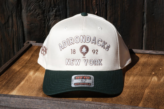 Adirondack Mountains Vintage Style Trucker Snapback Cap