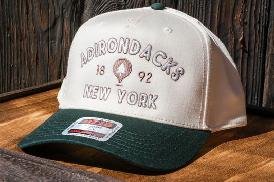 Adirondack Mountains Vintage Style Trucker Snapback Cap