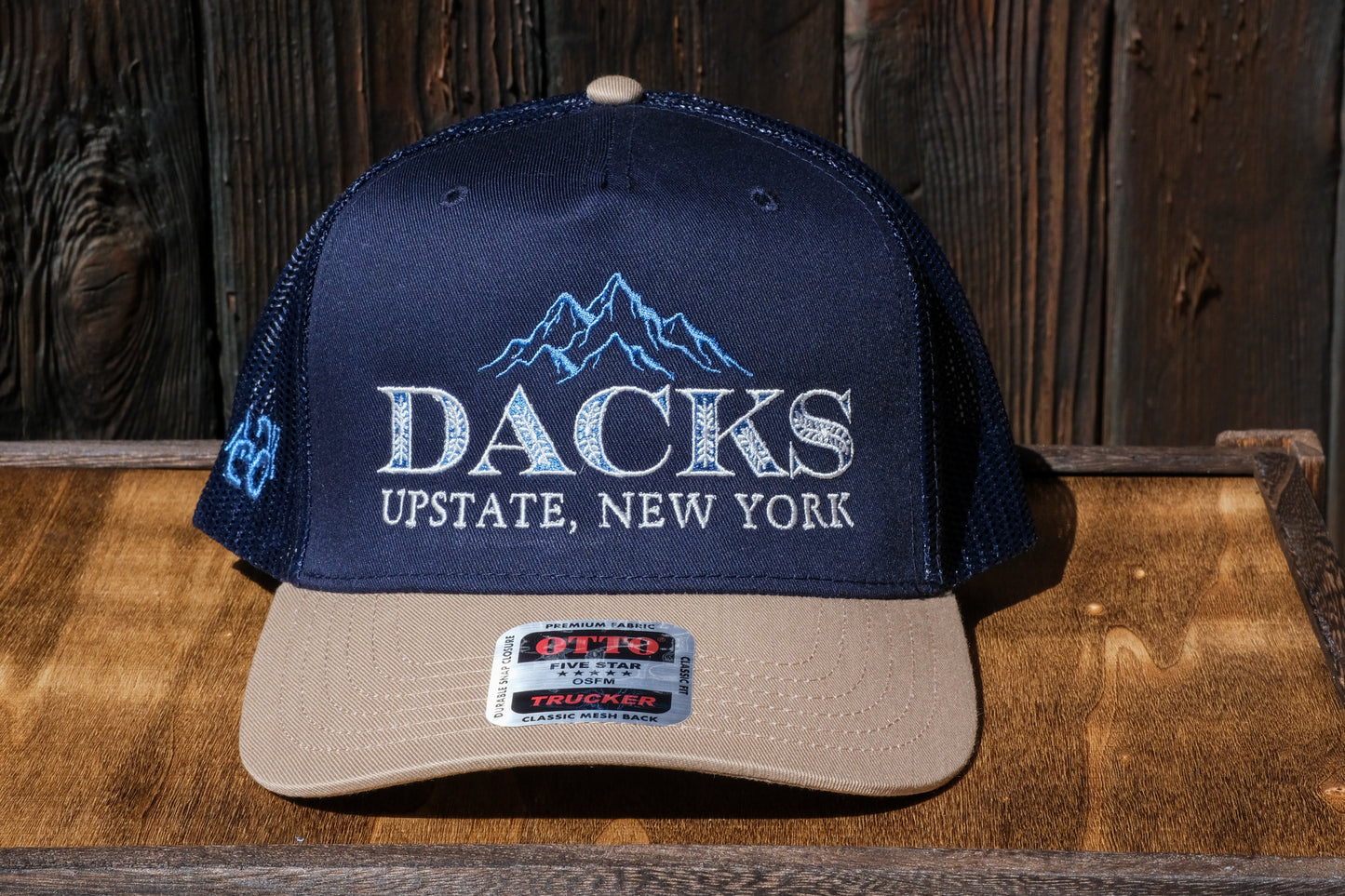 Adirondack Mountains Vintage Style Trucker Snapback Cap