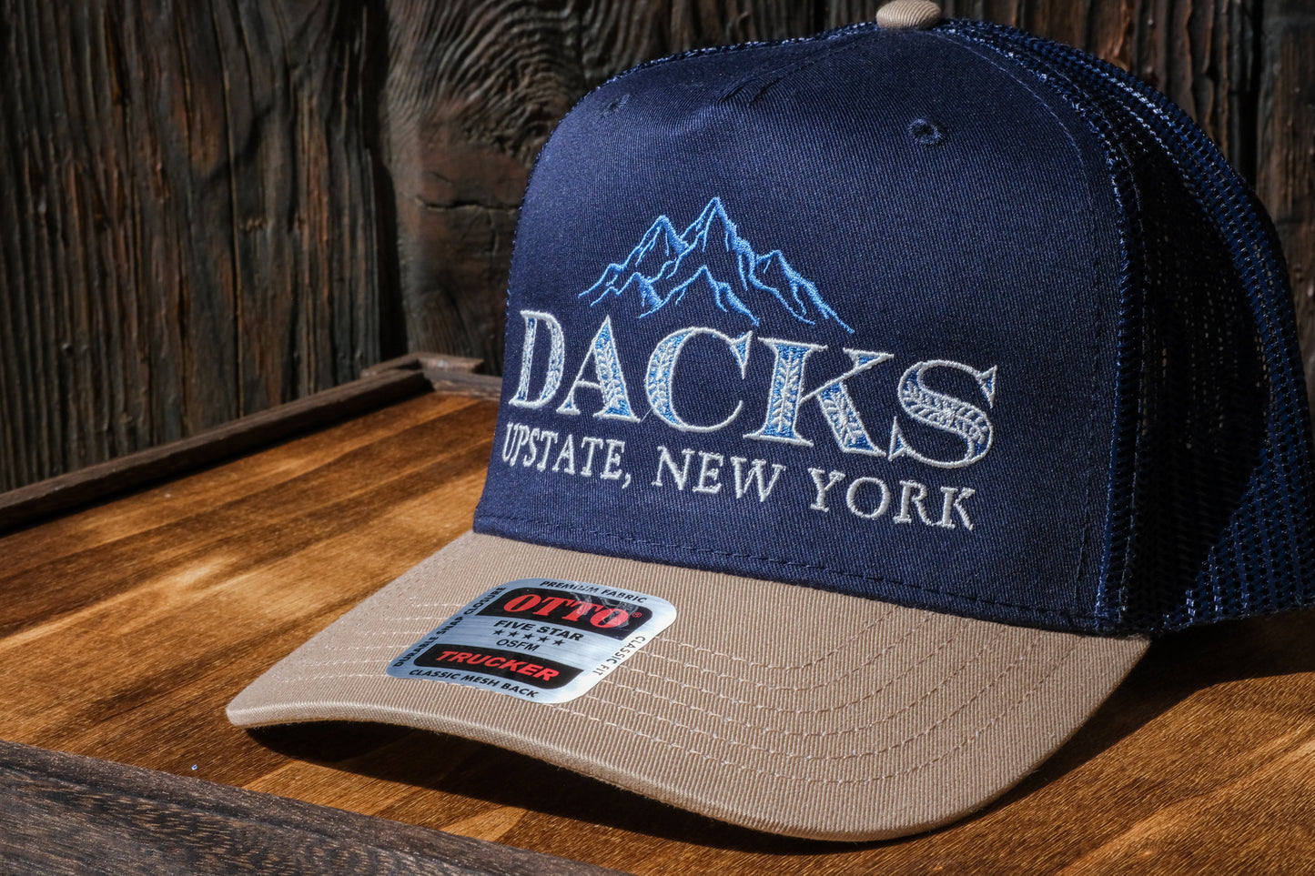 Adirondack Mountains Vintage Style Trucker Snapback Cap