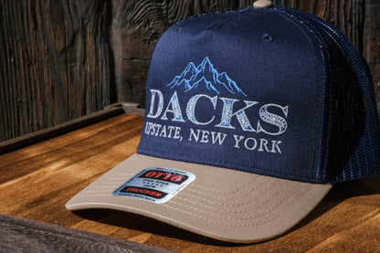 Adirondack Mountains Vintage Style Trucker Snapback Cap