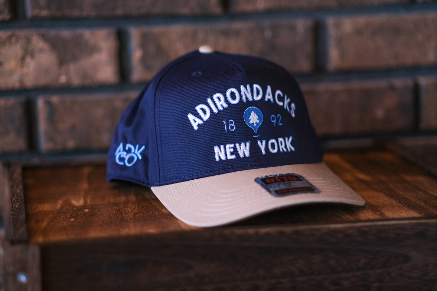Adirondack Mountains Vintage Style Trucker Snapback Cap