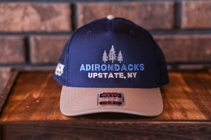 Adirondack Mountains Vintage Style Trucker Snapback Cap