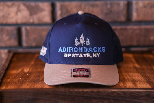 Adirondack Mountains Vintage Style Trucker Snapback Cap